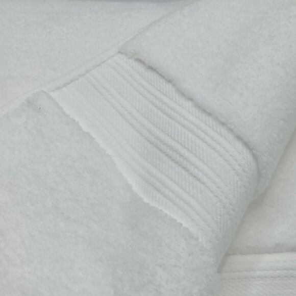 Brooks Brothers 8pc White Zero Twist Cotton Towel Set 2 Bath 2 Hand 4 Washcloths - Picture 14 of 15